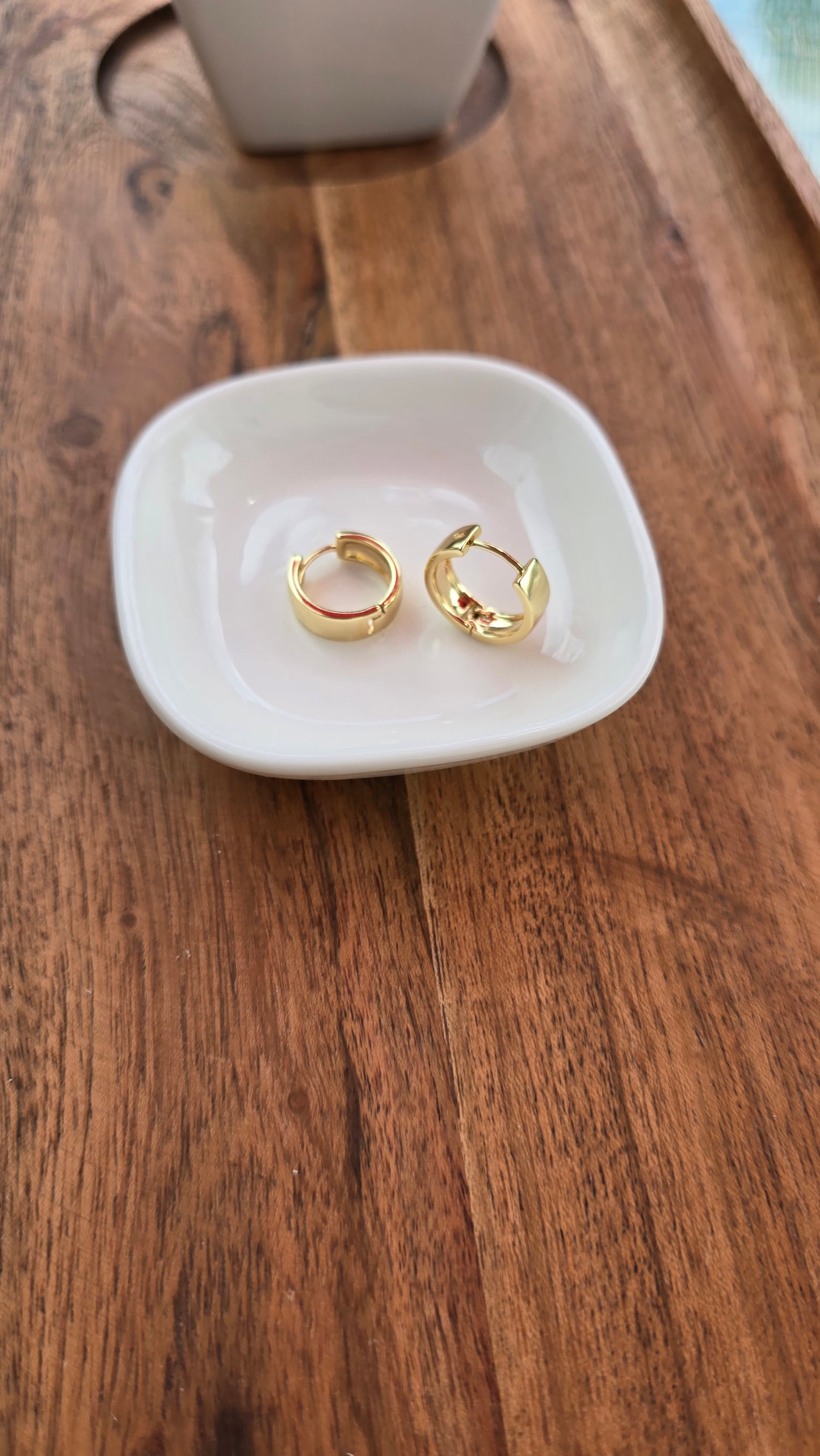 Golden hoops for women