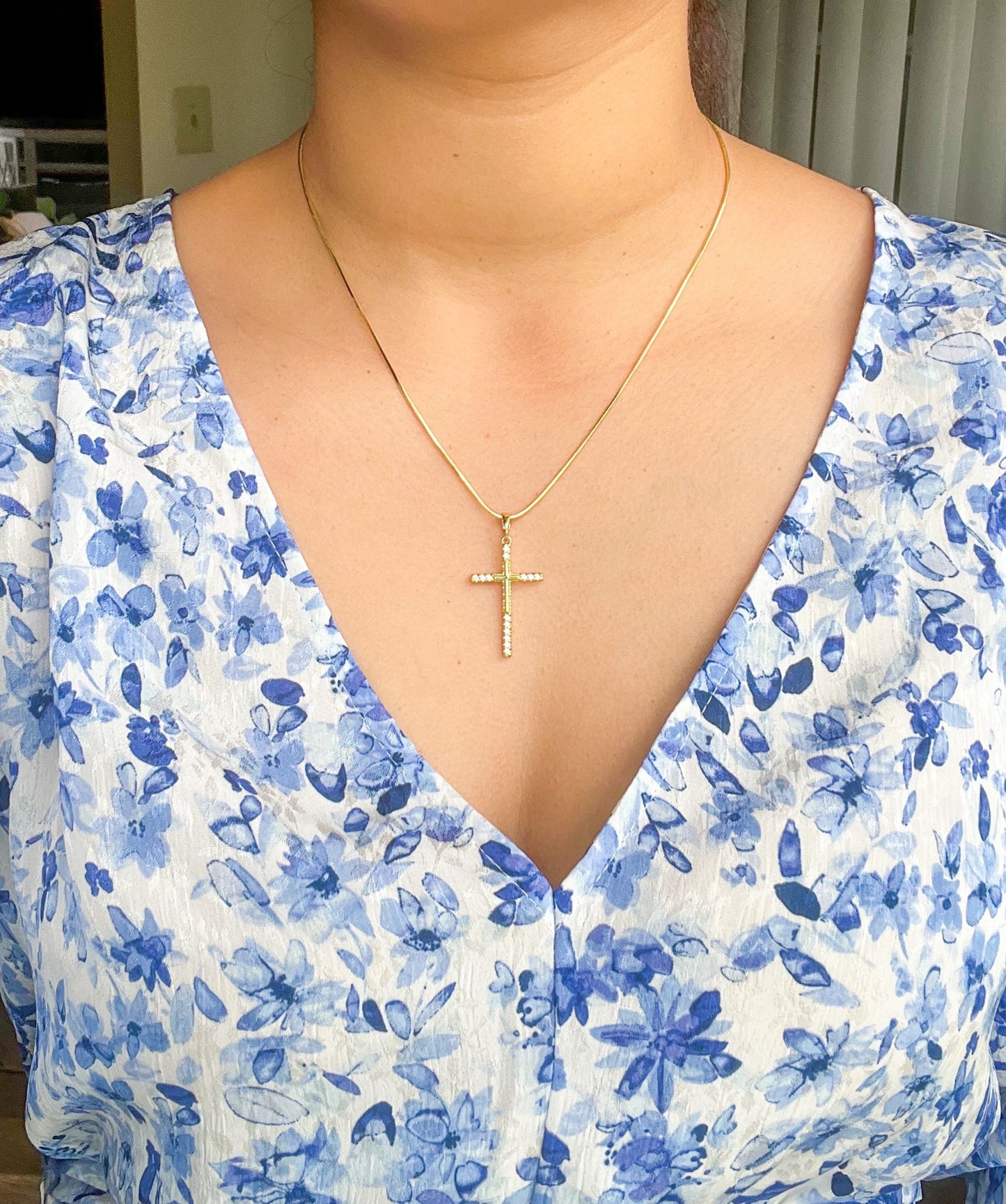 Gold filled Cross and chain