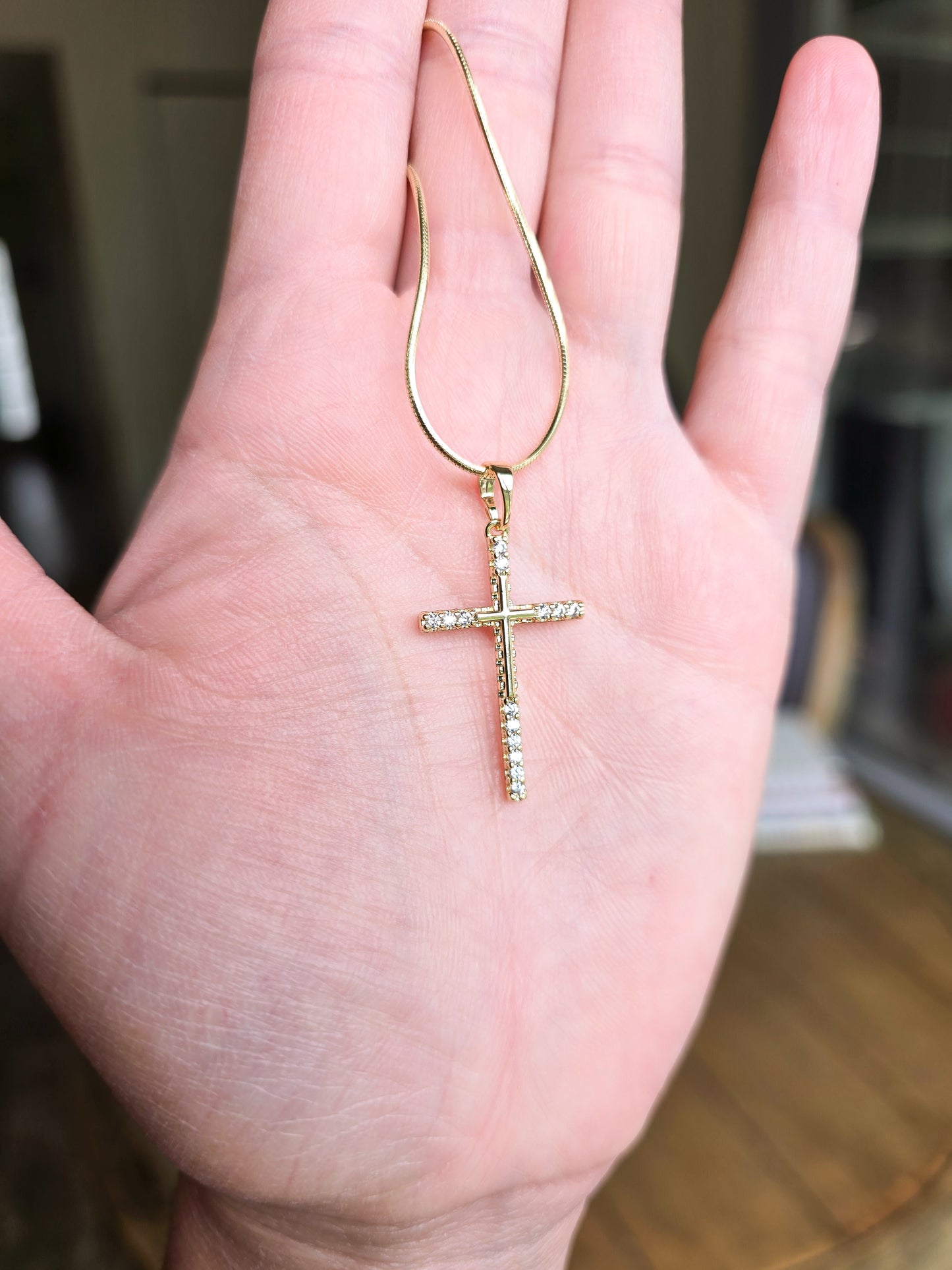 Gold filled Cross and chain